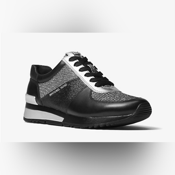 Michael Kors Shoes - Michael Kors Allie Glitter Chain-Mesh Sneaker 7.5